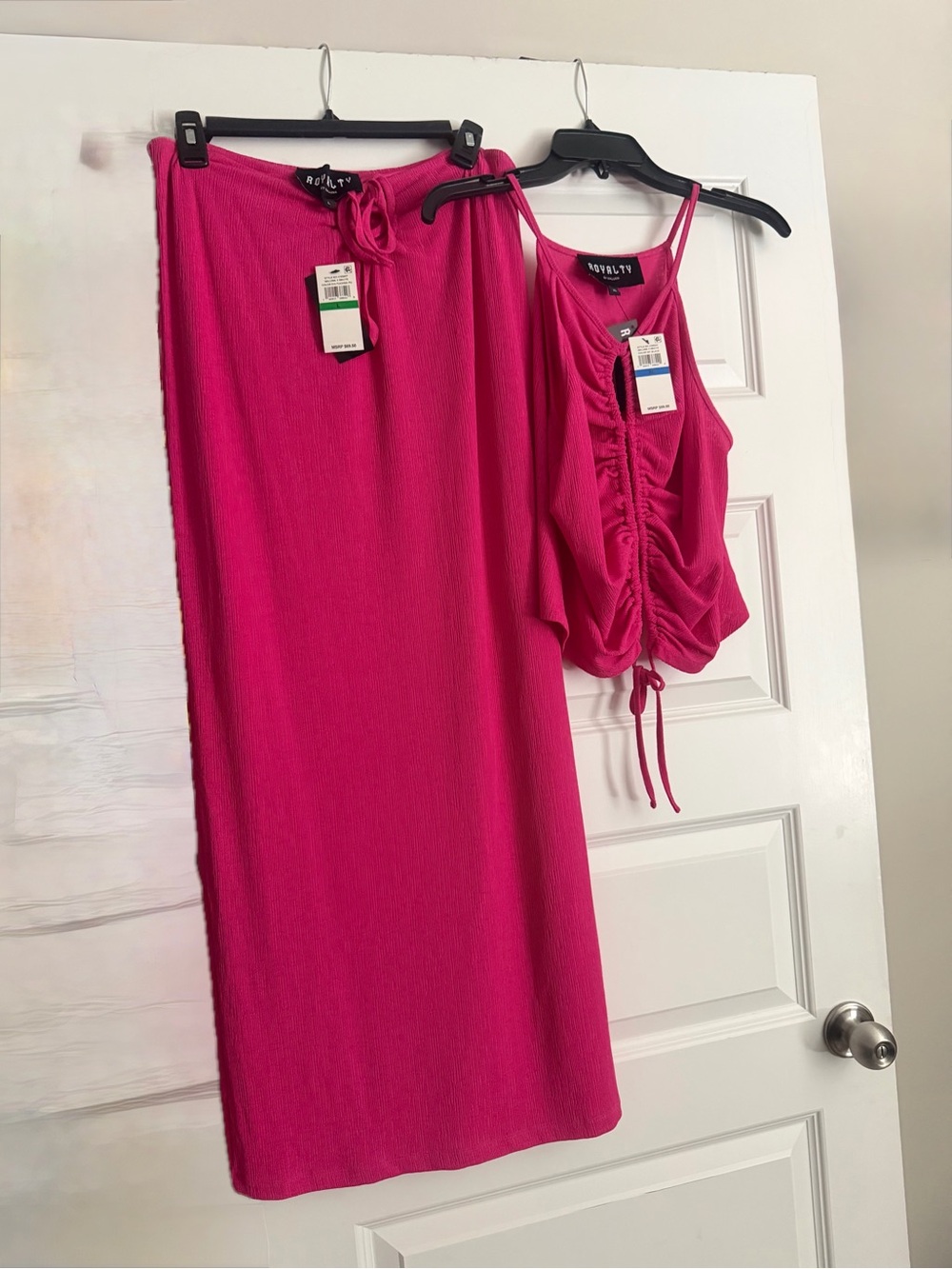 Royalty Tank & Maxi Skirt Set - Hot Pink